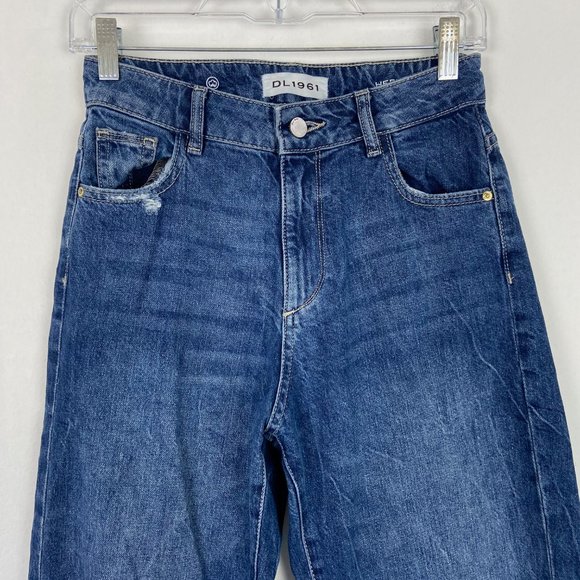 DL1961 Hepburn High Rise Wide Leg Jeans Goldfield - Picture 3 of 13